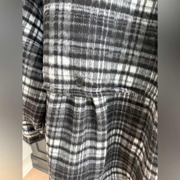 NWT • Free People Highlands Wool Blend Salt & Pepper Coat M Relaxed Fit - Picture 14 of 14